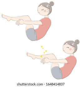 Illustration of a woman doing beauty hair removal