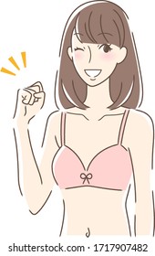 Illustration of a woman doing a guts pose