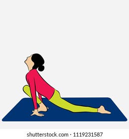 illustration of woman doing SURYA NAMASKAR for International Yoga Day