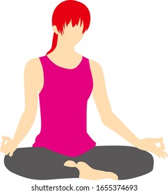 
Illustration of a woman doing yoga