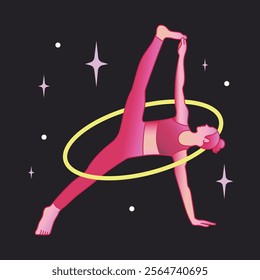 Illustration of woman doing yoga