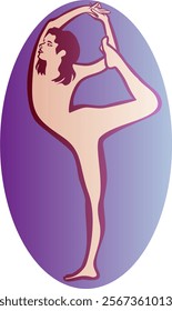 Illustration of woman doing yoga