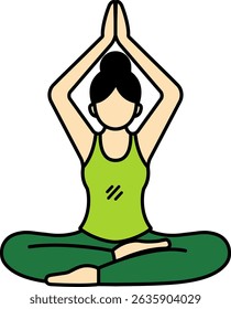 illustration of a woman doing yoga