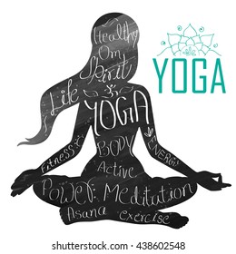illustration of woman doing Yoga for International Yoga Day 