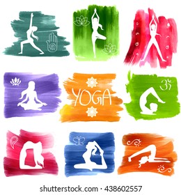 illustration of woman doing Yoga for International Yoga Day 