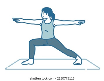 Illustration of a woman doing a yoga pose