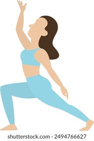 Illustration of a woman doing yoga poses