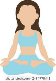 Illustration of a woman doing yoga poses