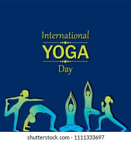 illustration of woman doing YOGASAN for International Yoga Day on 21st June