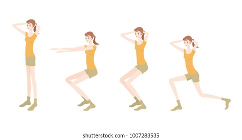 Illustration of a woman exercising yoga