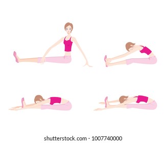 Illustration of a woman exercising yoga
