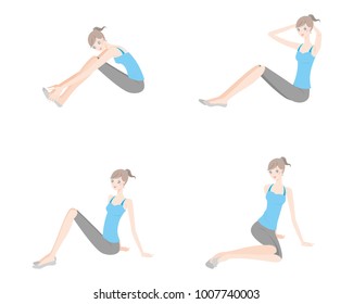 Illustration of a woman exercising yoga