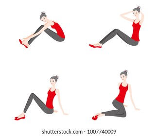 Illustration of a woman exercising yoga