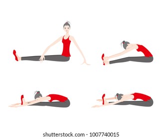 Illustration of a woman exercising yoga
