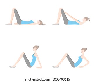 Illustration of a woman exercising yoga