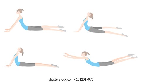 Illustration of a woman exercising yoga