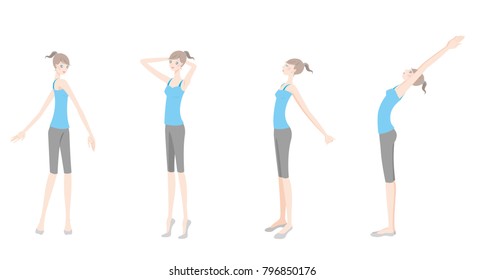 Illustration of a woman exercising yoga