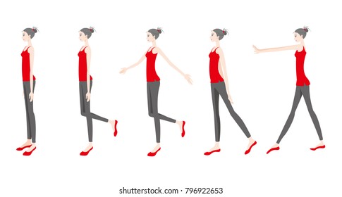 Illustration of a woman exercising yoga