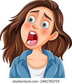 Illustration of a woman expressing shock