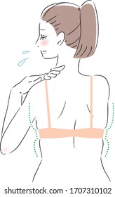 Illustration of a Woman with Extra Meat on the Back