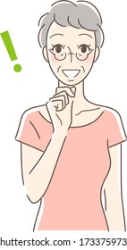 Illustration of a woman facing the front smiling