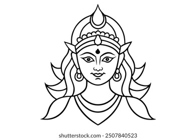 illustration of a woman, girl with a hair