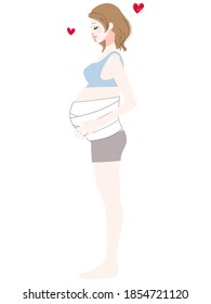 Illustration of a woman with a girth svg