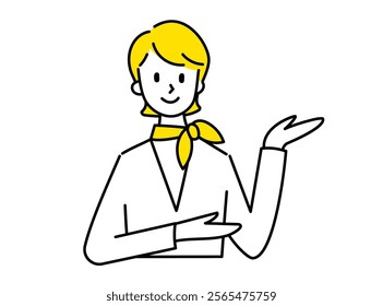 Illustration of a Woman Giving Guidance