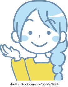 Illustration of a woman giving guidance and introductions2-3