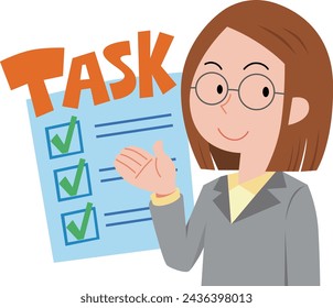 Illustration of a woman handling tasks smoothly