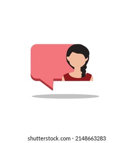 illustration of a woman having dialogue and conversation, customer service. very suitable for websites, applications, apps and more