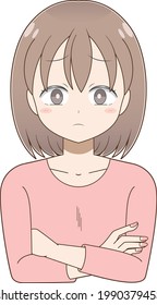Illustration of a woman with her arms folded
