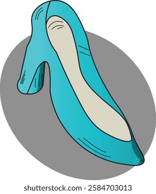 the illustration of woman high heels shoe