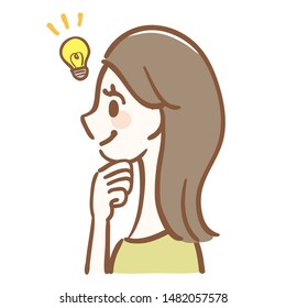 Illustration of a woman with an idea