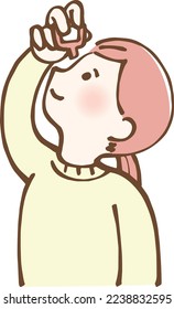 Illustration of a woman inserting eye drops