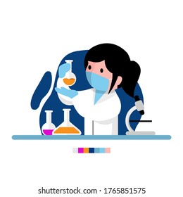 illustration of a woman in a laboratory
You can use this illustration on banners, posters, greeting cards, social media posts and so on, you can also add text or logos as you wish.