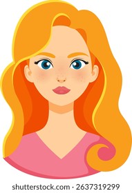 Illustration of a woman with long hair