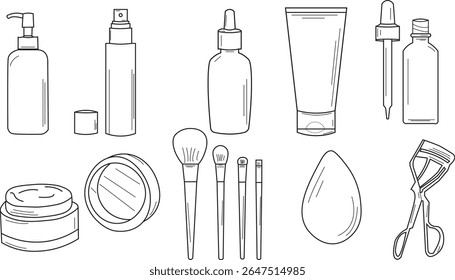 A ilustração da mulher compõem o conjunto para a beleza