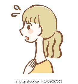 Illustration of a woman in need