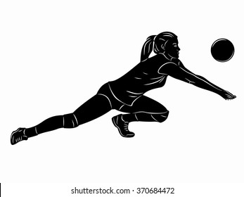 1,817 Female volleyball silhouette Images, Stock Photos & Vectors ...