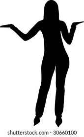 illustration of a woman posing