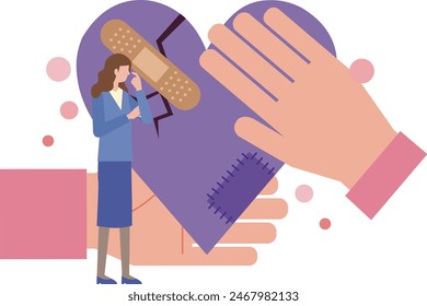 Illustration of a woman providing mental care