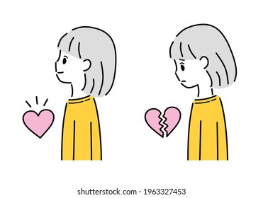 Illustration of a woman in psychosomatic medicine.