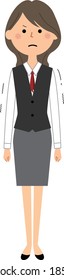 It is an illustration of a woman in a regrettable uniform.
