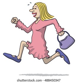 illustration of a woman running