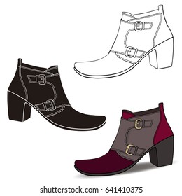 Illustration of a woman shoe