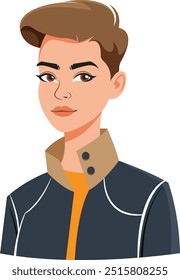 Illustration of a woman with short hair