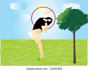 Illustration of woman silhouette