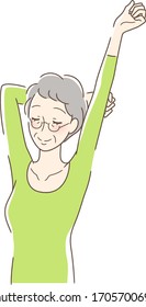 Illustration of a woman stretching