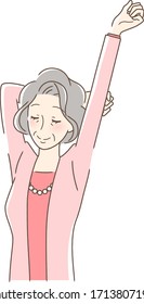 Illustration of a woman stretching